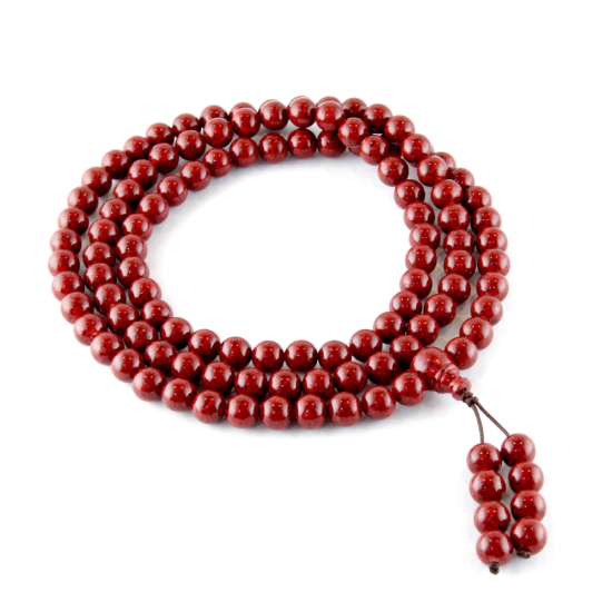 百年老舖御用避邪聖物帝王晶體硃砂108顆念珠（8mm）