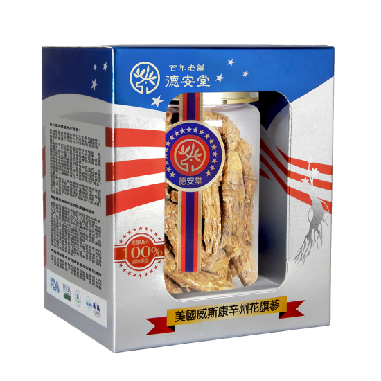 德安堂美國農業部認證花旗蔘條150g （中條）（貴賓卡）