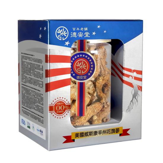 德安堂美國農業部認證花旗蔘粒150g（小粒）（貴賓卡）