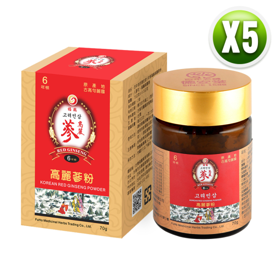 6年根福鶴高麗蔘粉（5瓶）