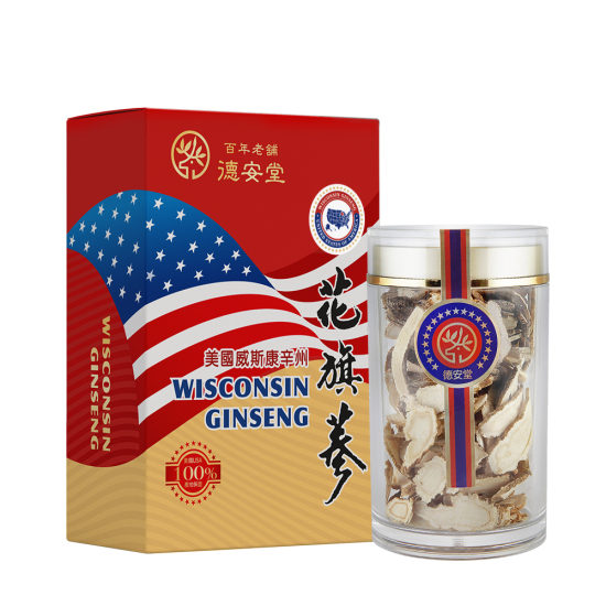 德安堂美國威州頂級六年根花旗蔘豪華蔘片禮盒（1盒）[要換圖片才能用]