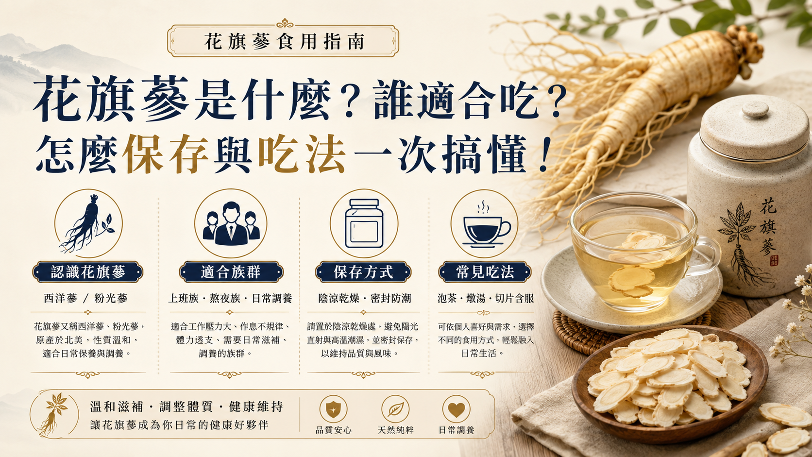 花旗蔘是什麼？保存與吃法一次搞懂！