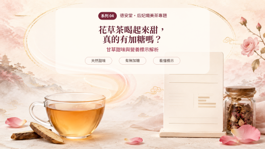花草茶喝起來甜，真的有加糖嗎？甘草甜味與營養標示解析