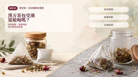 漢方茶包受潮還能喝嗎？保存期限、發霉判斷與正確收納指南
