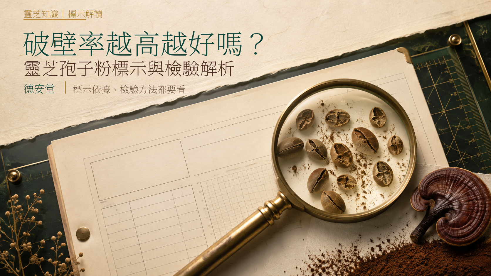 破壁率越高越好嗎？靈芝孢子粉標示與檢驗解析｜德安堂